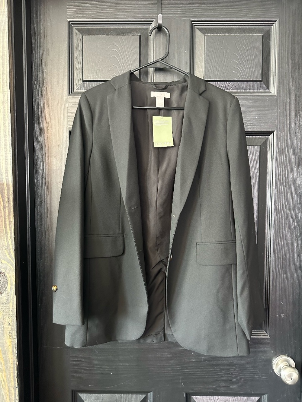 H&M Oversized Black Blazer Size 4 Small NWT Jacket